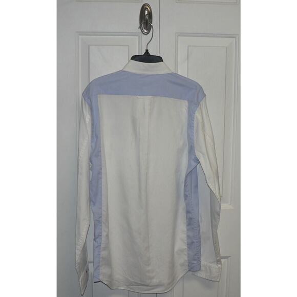 Marc by Marc Jacobs Mens Long Sleeve Shrunken Fit Button Down White/Blue XS $188 - Picture 3 of 3